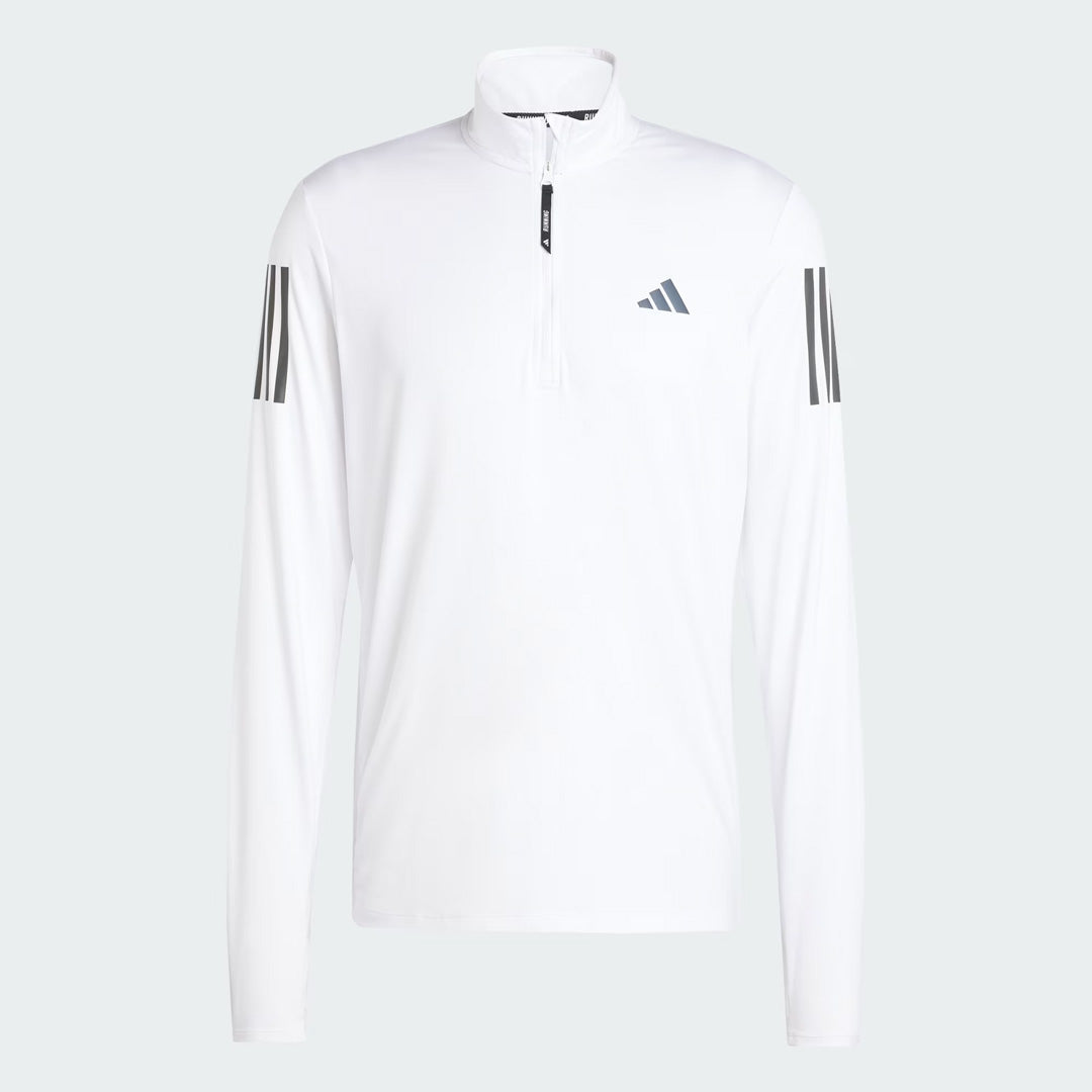 Adidas Own the Run Half-Zip Men's Running Track Jacket - White