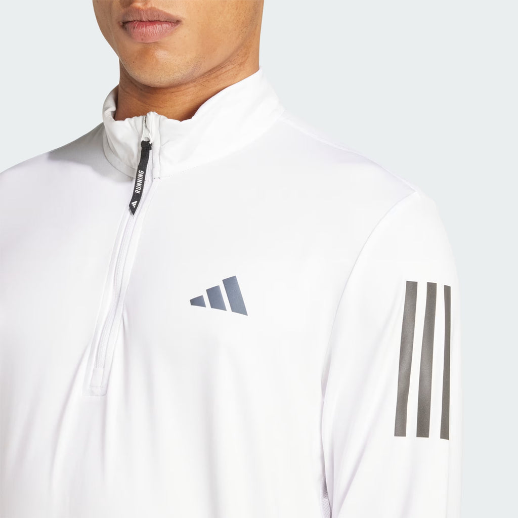 Adidas Own the Run Half-Zip Men's Running Track Jacket - White