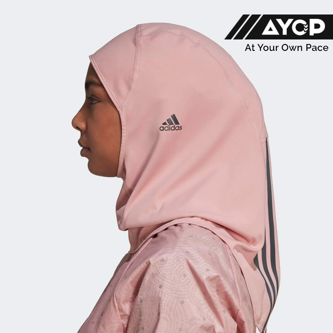 Adidas Run Icons 3-Stripes Women's Sport Hijab - Soft Pink