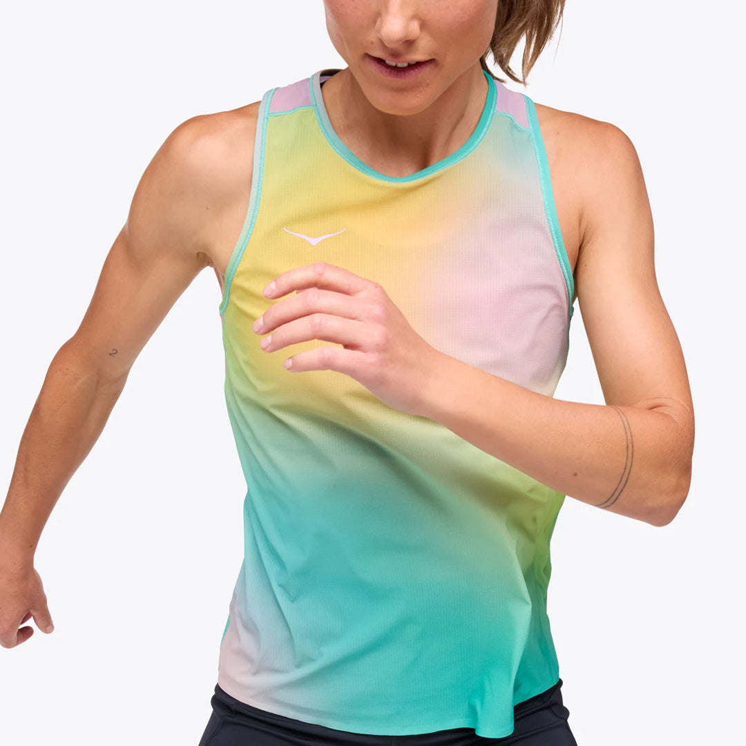 Hoka Airolite Run Printed Tank Women's Running Tank Top - Run Print