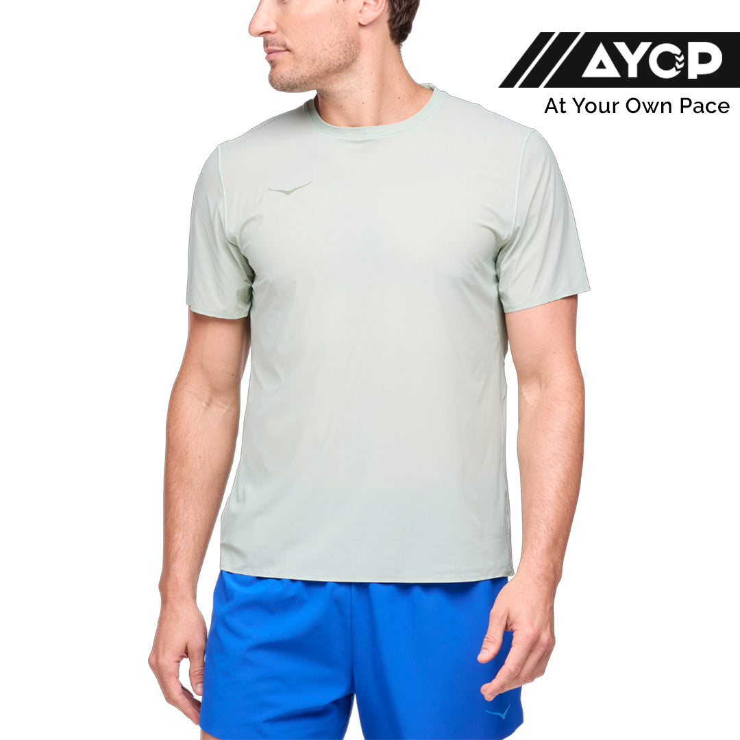 Hoka Airolite Run Men's Running Short Sleeve T-Short - Aloe Vera