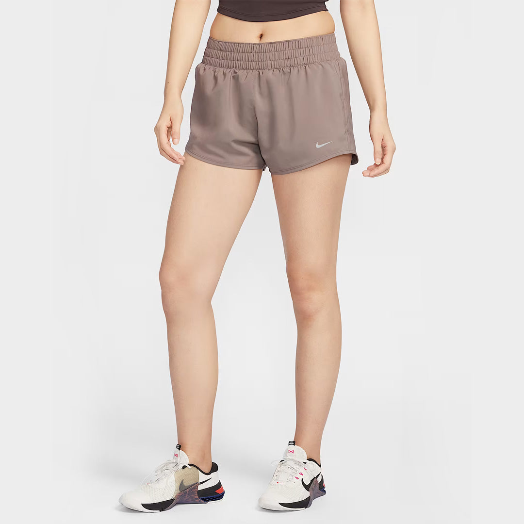 Nike Dri-FIT One Mid-Rise 3-inch Women's Running Shorts - Mink Brown
