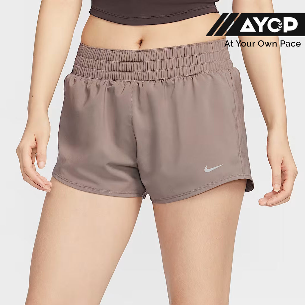 Nike Dri-FIT One Mid-Rise 3-inch Women's Running Shorts - Mink Brown