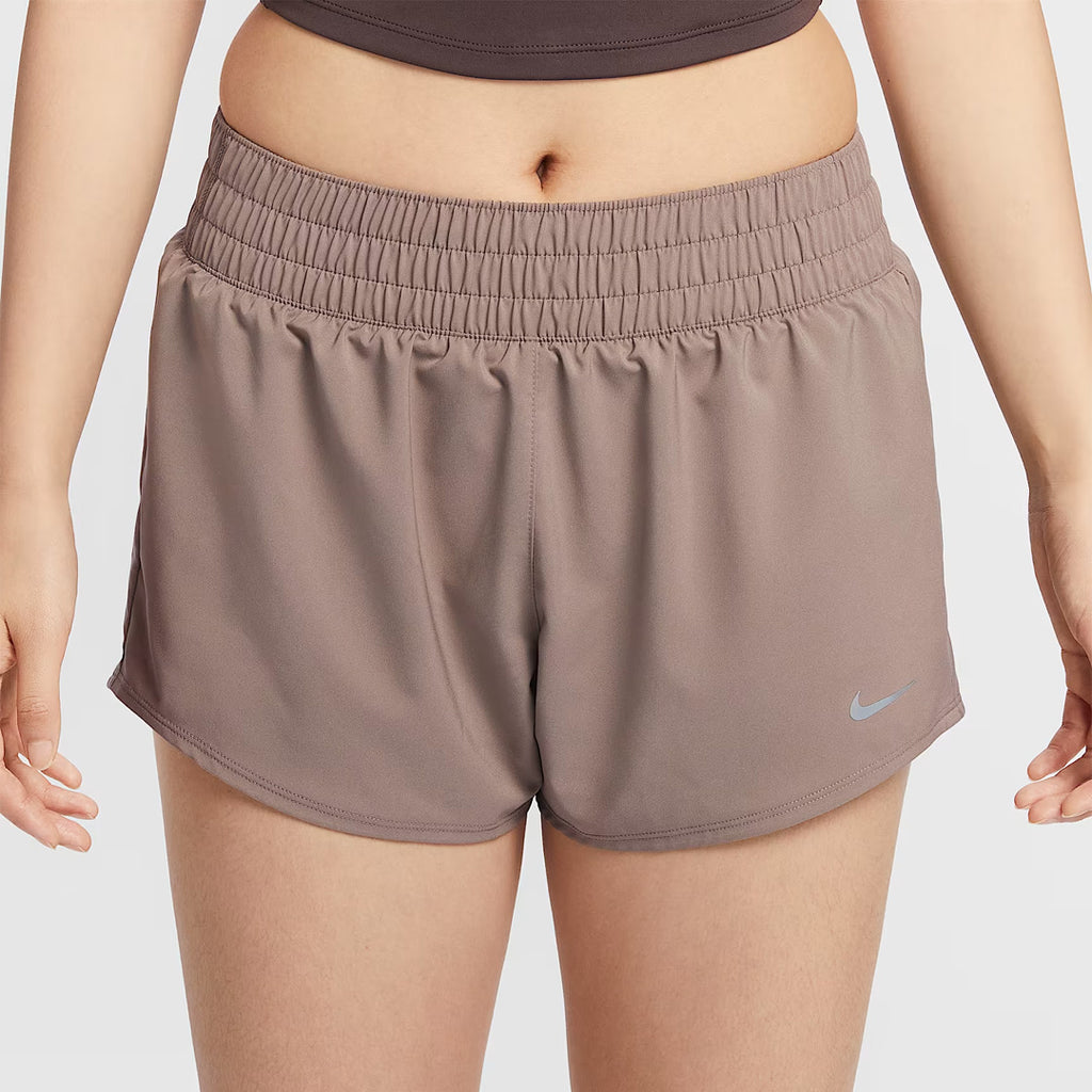 Nike Dri-FIT One Mid-Rise 3-inch Women's Running Shorts - Mink Brown