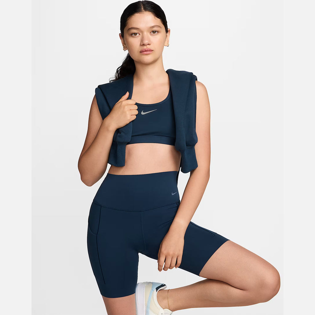 Nike Universa High-Waisted Women’s Running Biker Shorts Leggings - Armoury Navy