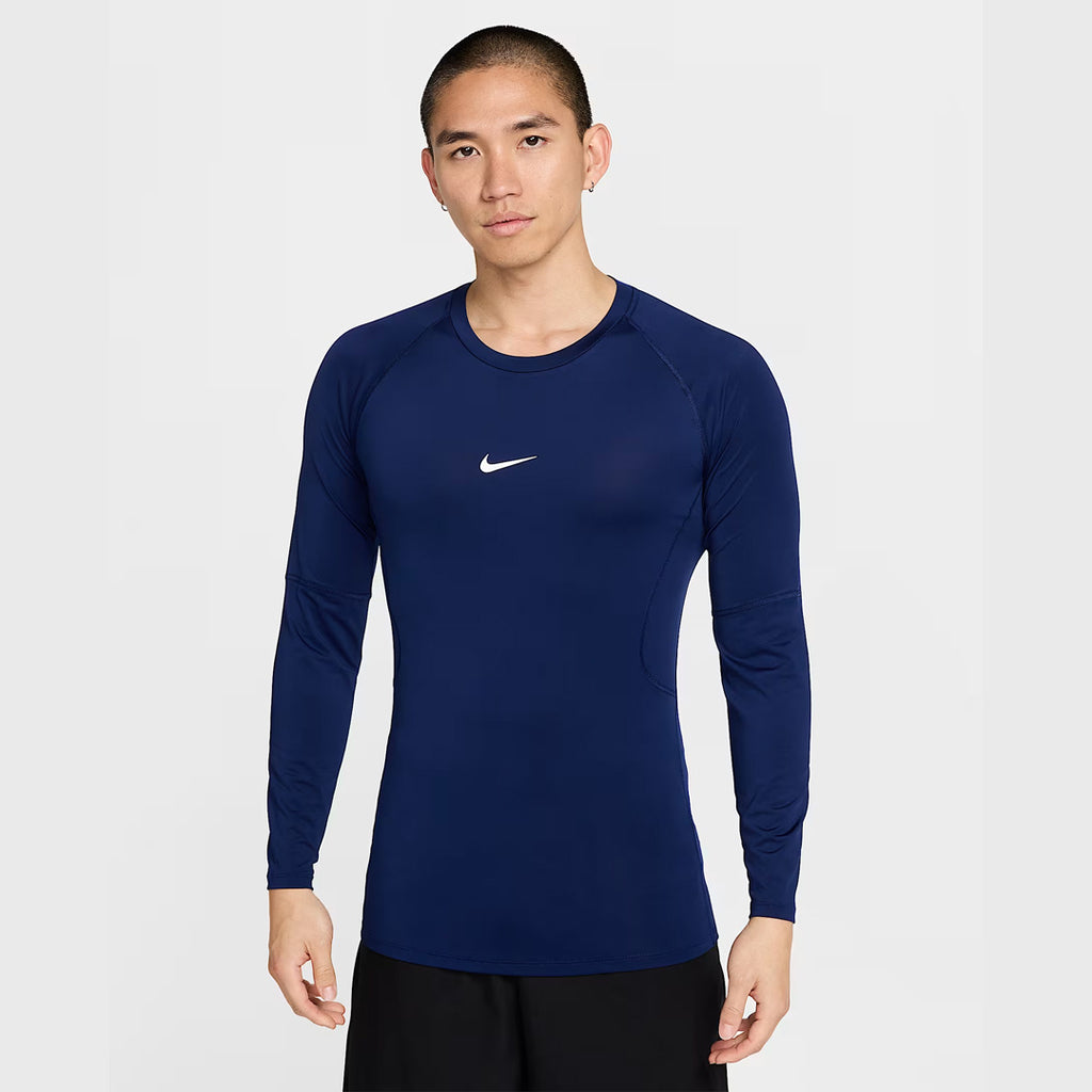 Nike Pro Dri-FIT Tight Long-Sleeve Fitness Men's Training T-Shirt - Blue Void