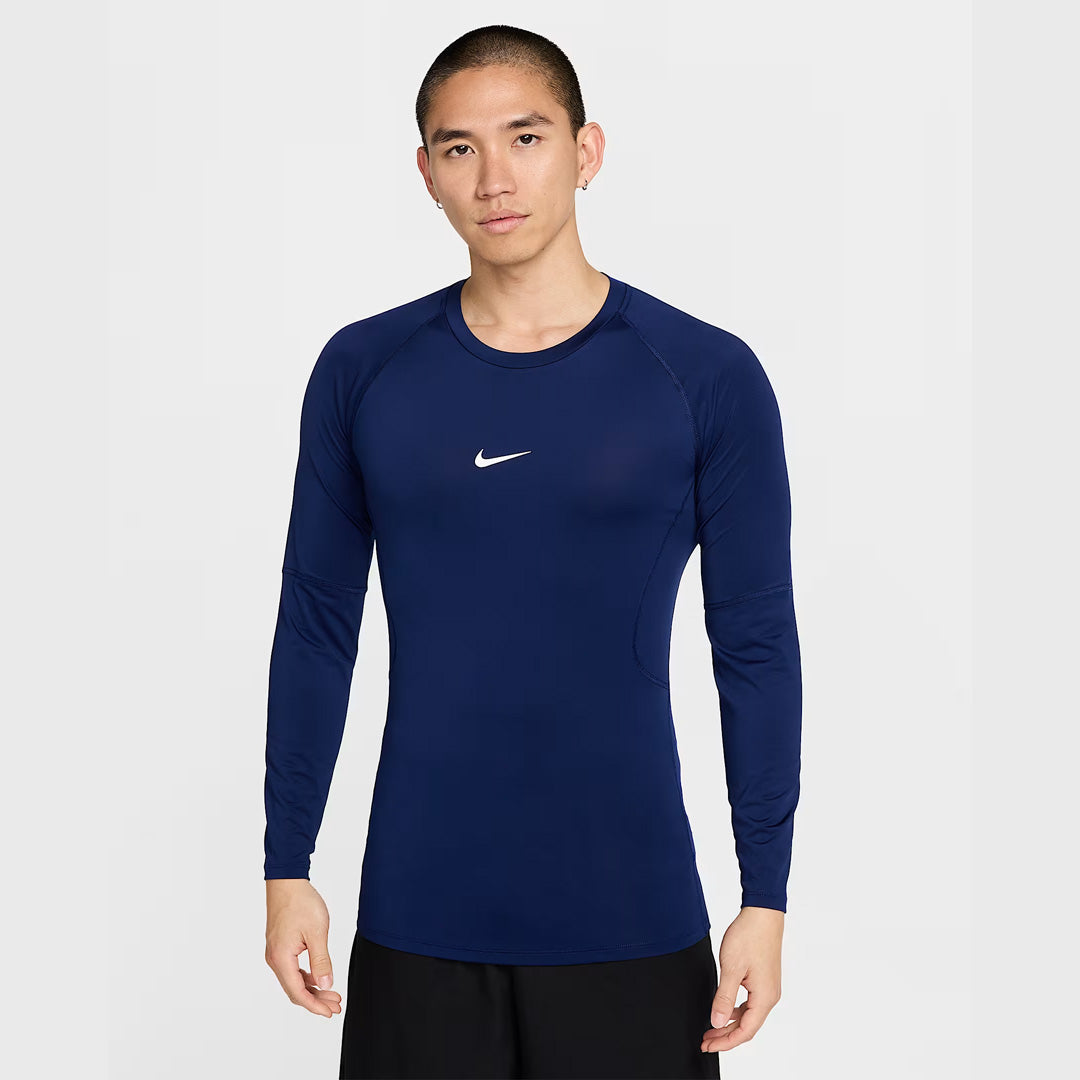 Nike Pro Dri-FIT Tight Long-Sleeve Fitness Men's Training T-Shirt - Blue Void