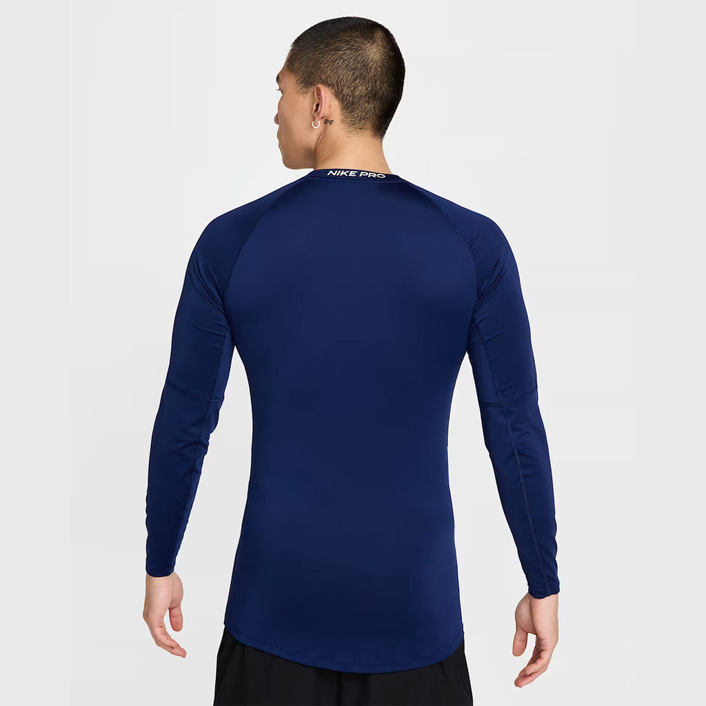 Nike Pro Dri-FIT Tight Long-Sleeve Fitness Men's Training T-Shirt - Blue Void