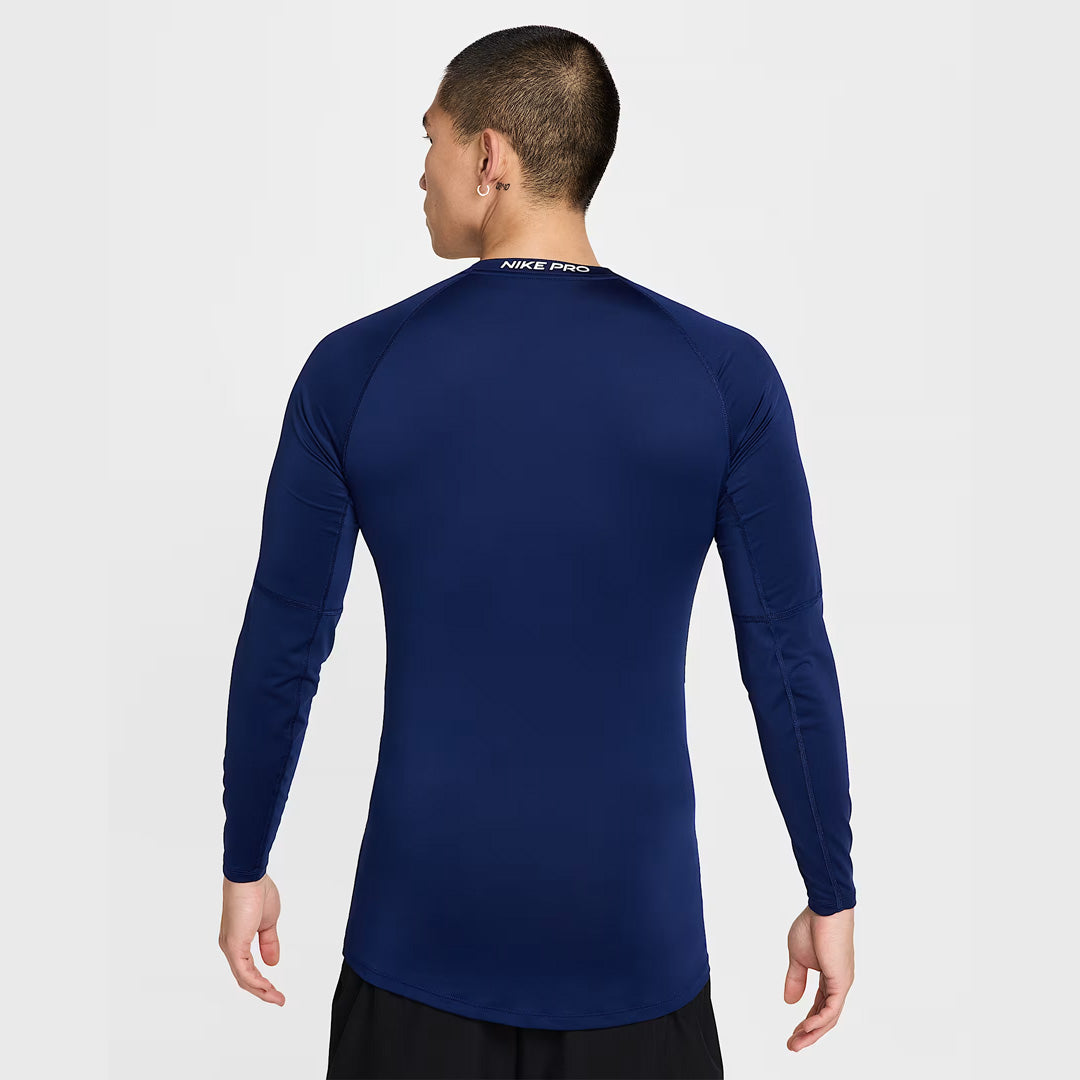 Nike Pro Dri-FIT Tight Long-Sleeve Fitness Men's Training T-Shirt - Blue Void