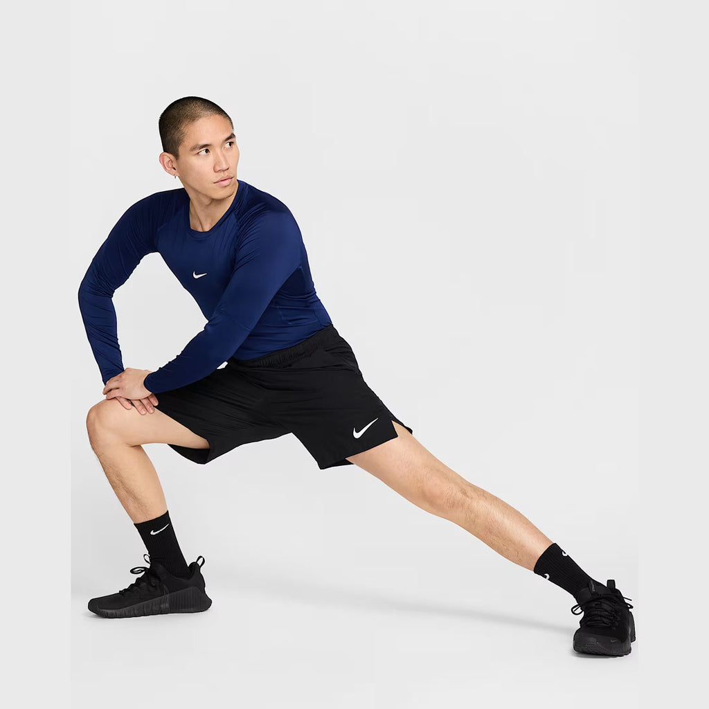 Nike Pro Dri-FIT Tight Long-Sleeve Fitness Men's Training T-Shirt - Blue Void