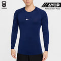 Nike Pro Dri-FIT Tight Long-Sleeve Fitness Men's Training T-Shirt - Blue Void