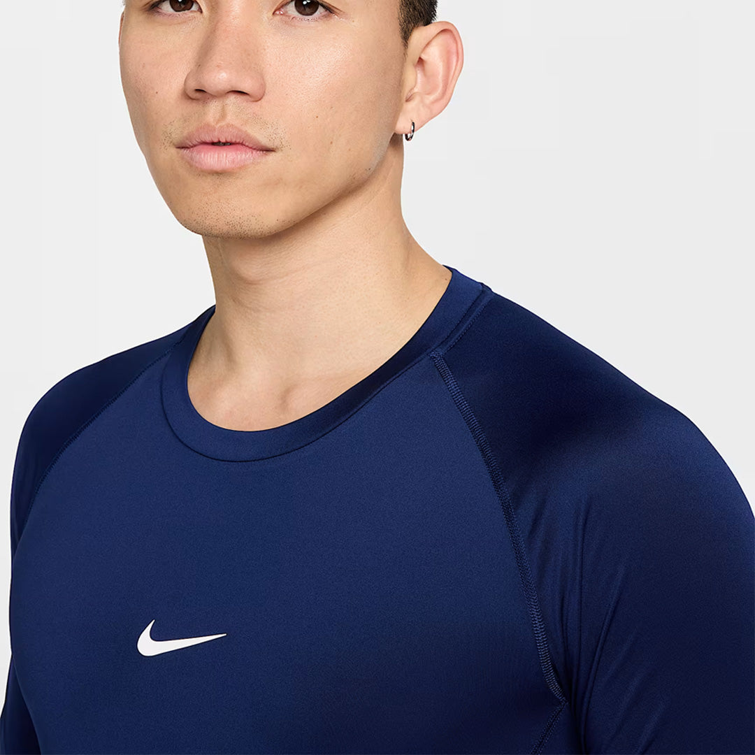 Nike Pro Dri-FIT Tight Long-Sleeve Fitness Men's Training T-Shirt - Blue Void