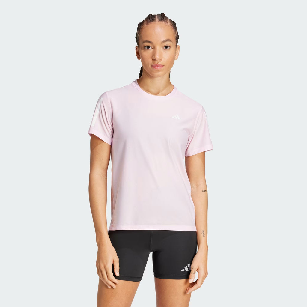 Adidas Own The Run Women’s Running Tee - JD Pink