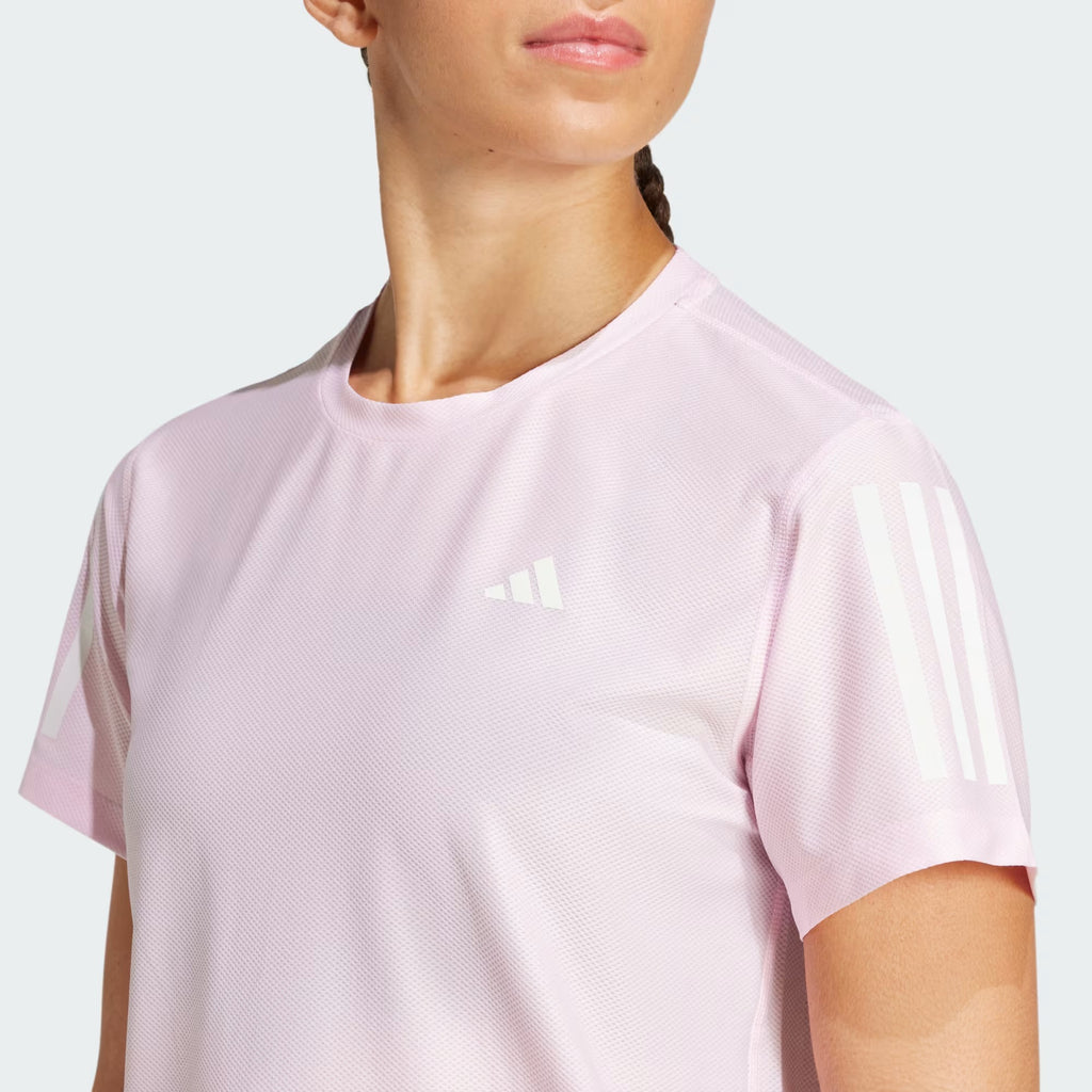 Adidas Own The Run Women’s Running Tee - JD Pink