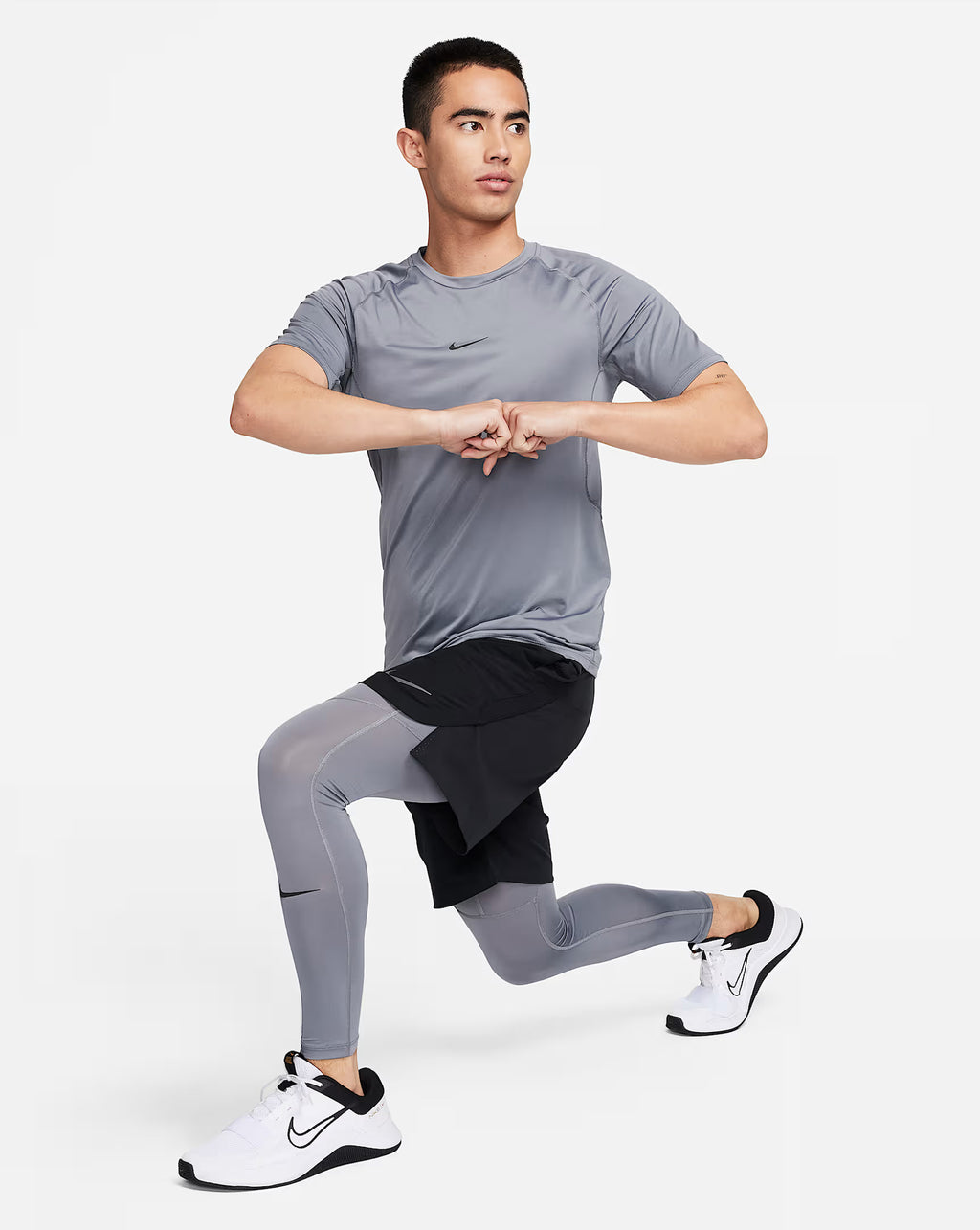 Nike Pro Dri-FIT Fitness Long Tights Men’s Compression Leggings - Grey
