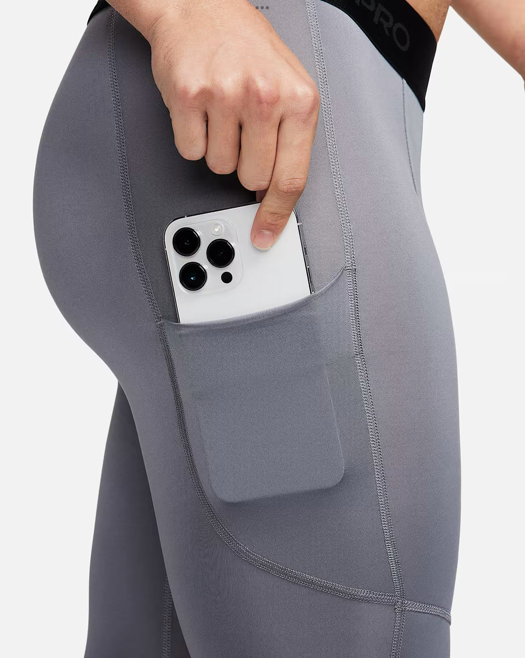 Nike Pro Dri-FIT Fitness Long Tights Men’s Compression Leggings - Grey