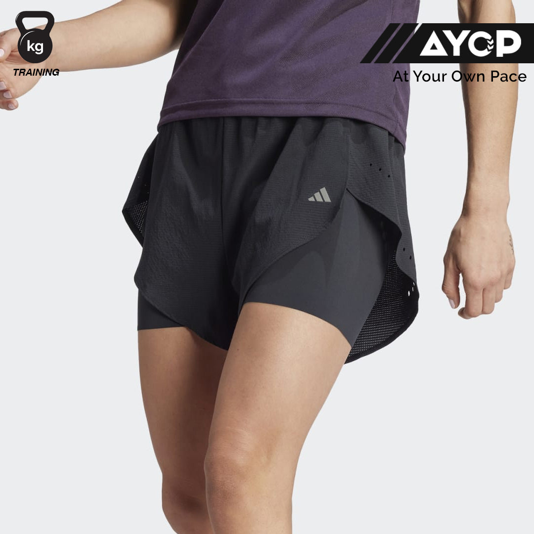 Adidas Designed for Training HEAT.RDY HIIT 2-in-1 Women's Training Shorts - Black