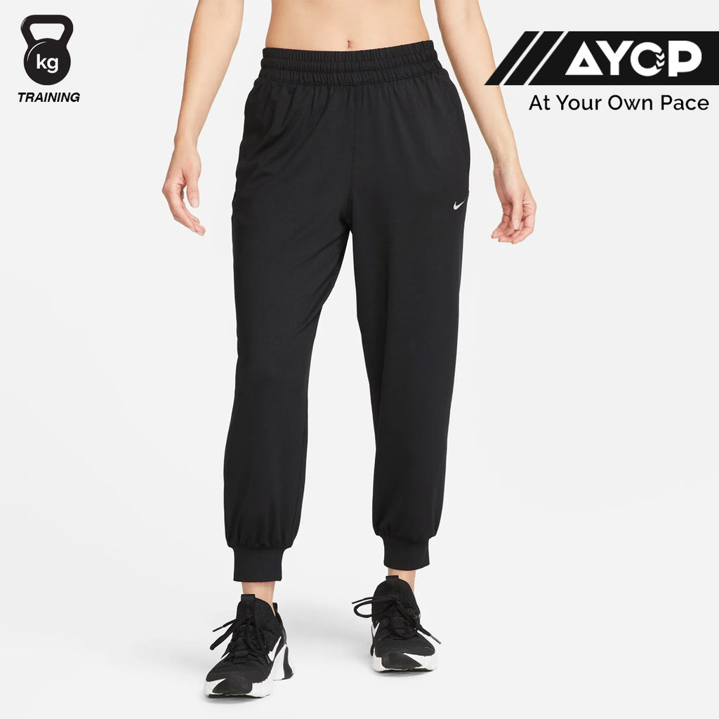 Nike Dri-FIT Mid-Rise 7/8 Knit Joggers Women's Training Trousers - Black