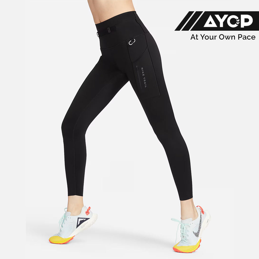 Nike Trail Go Firm-Support High-Waisted 7/8 with Pockets Women's Running Leggings - Black