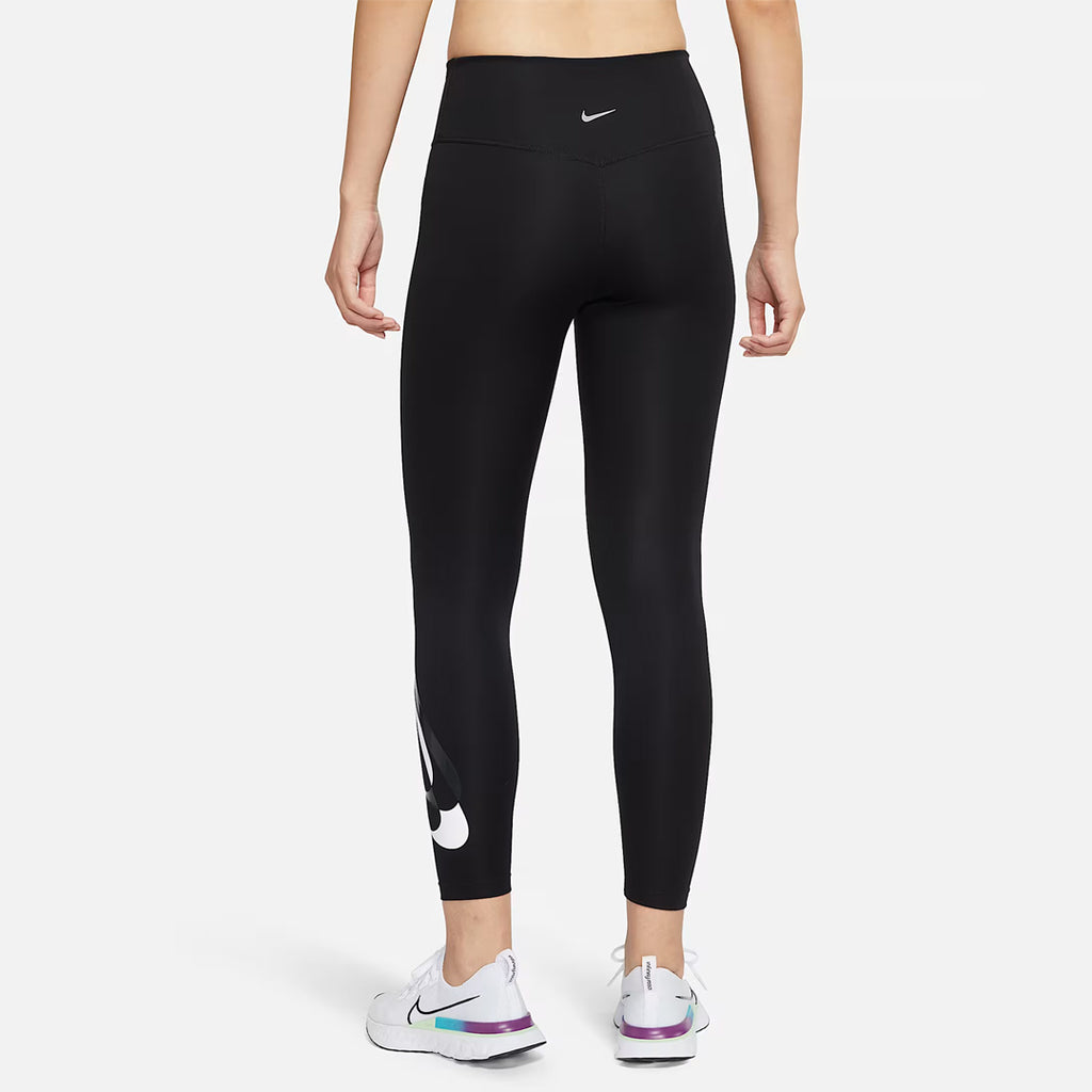 Nike Swoosh Run 7/8 Length Mid-Rise Women's Running Leggings - Black