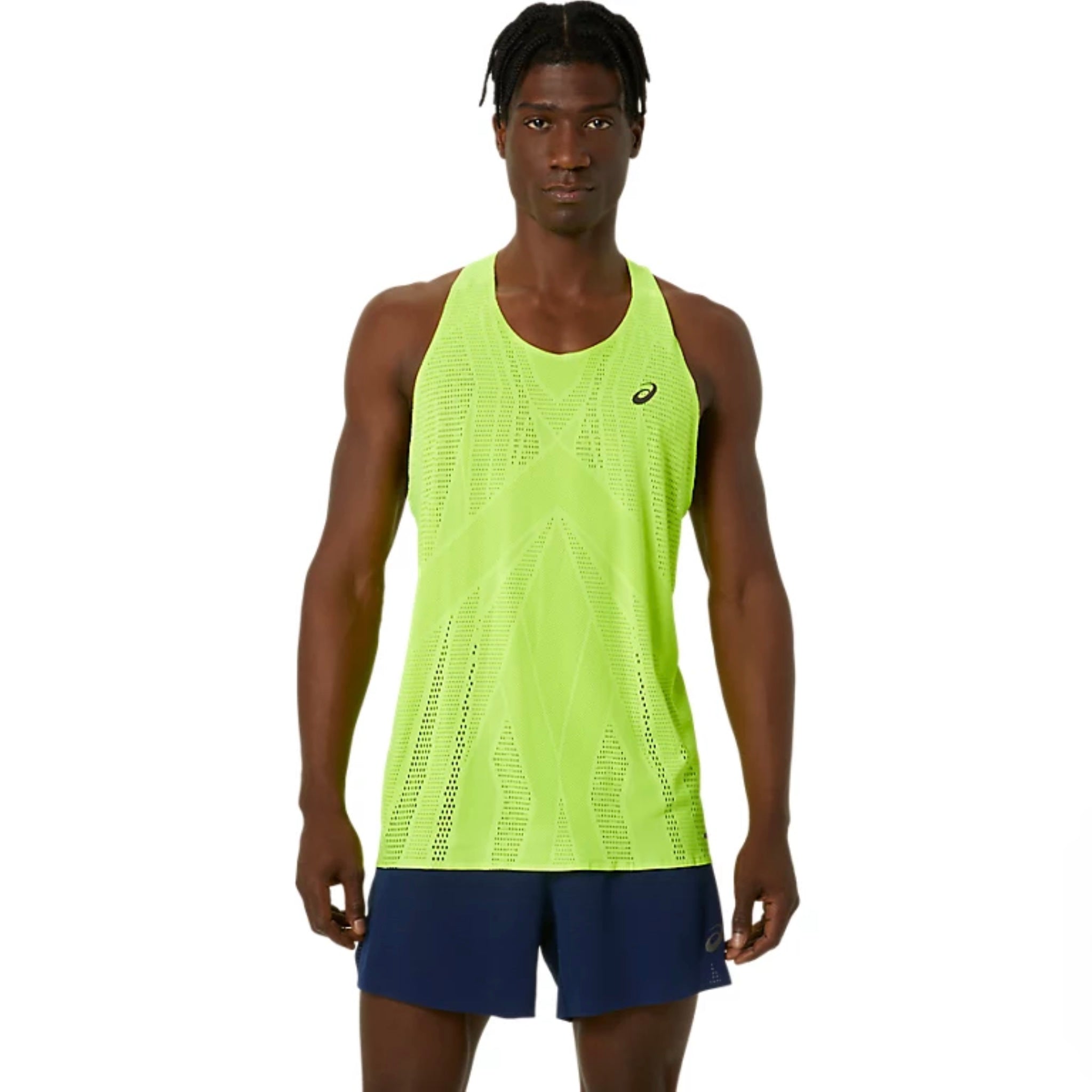 Asics Metarun Singlet Men’s Running Tank Top - Safety Yellow
