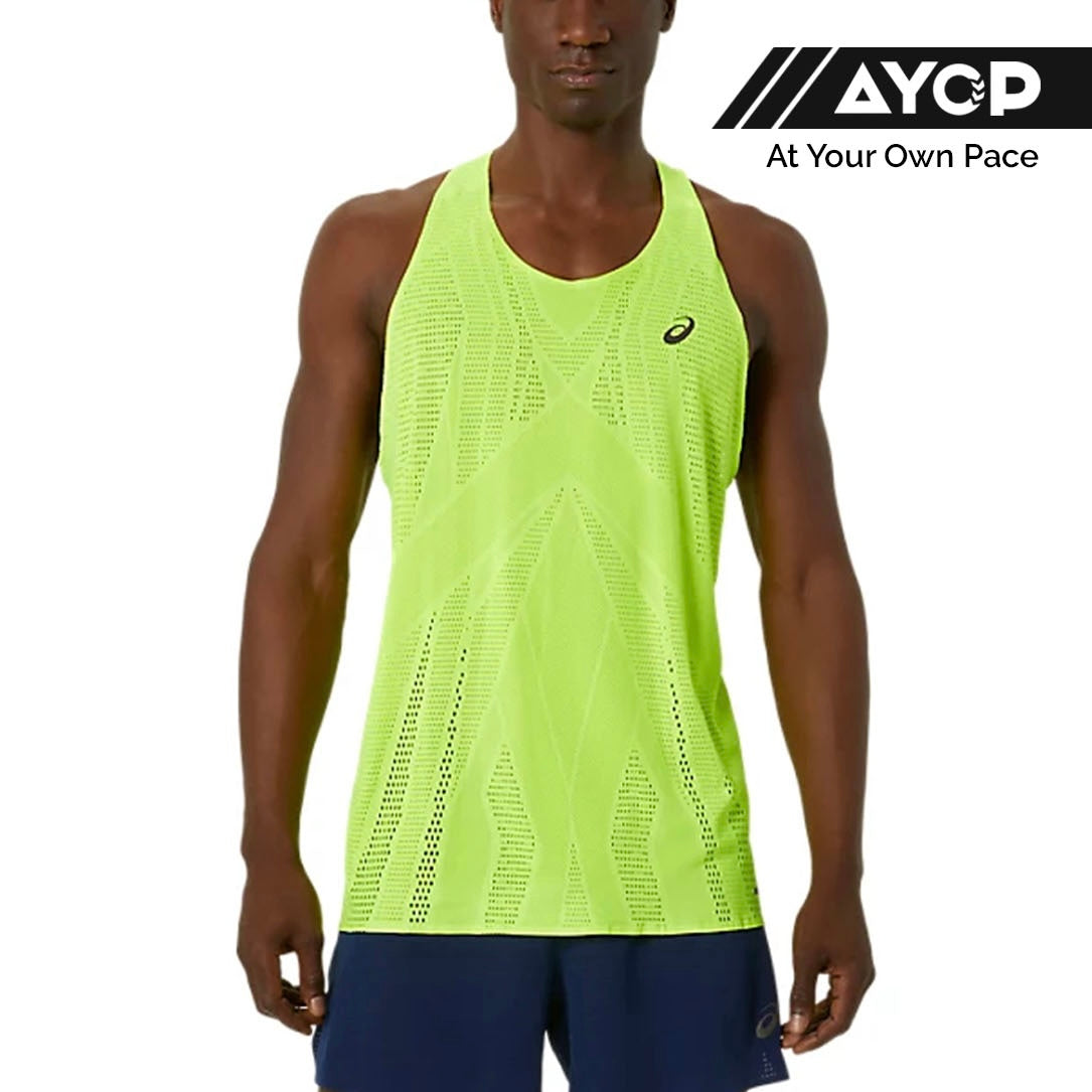 Asics Metarun Singlet Men’s Running Tank Top - Safety Yellow