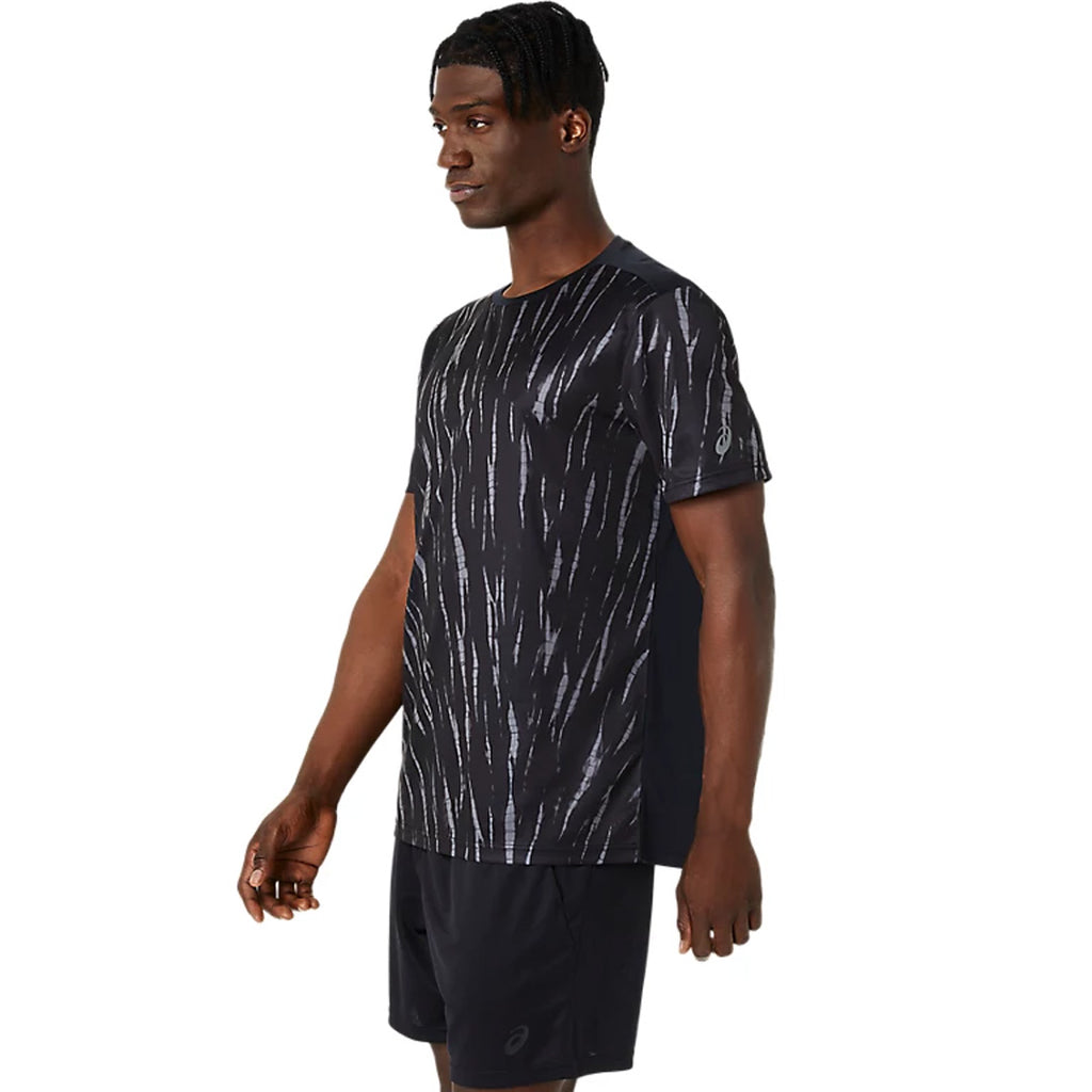 Asics Seasonal All Over Print Men's Running T-Shirt - Performance Black