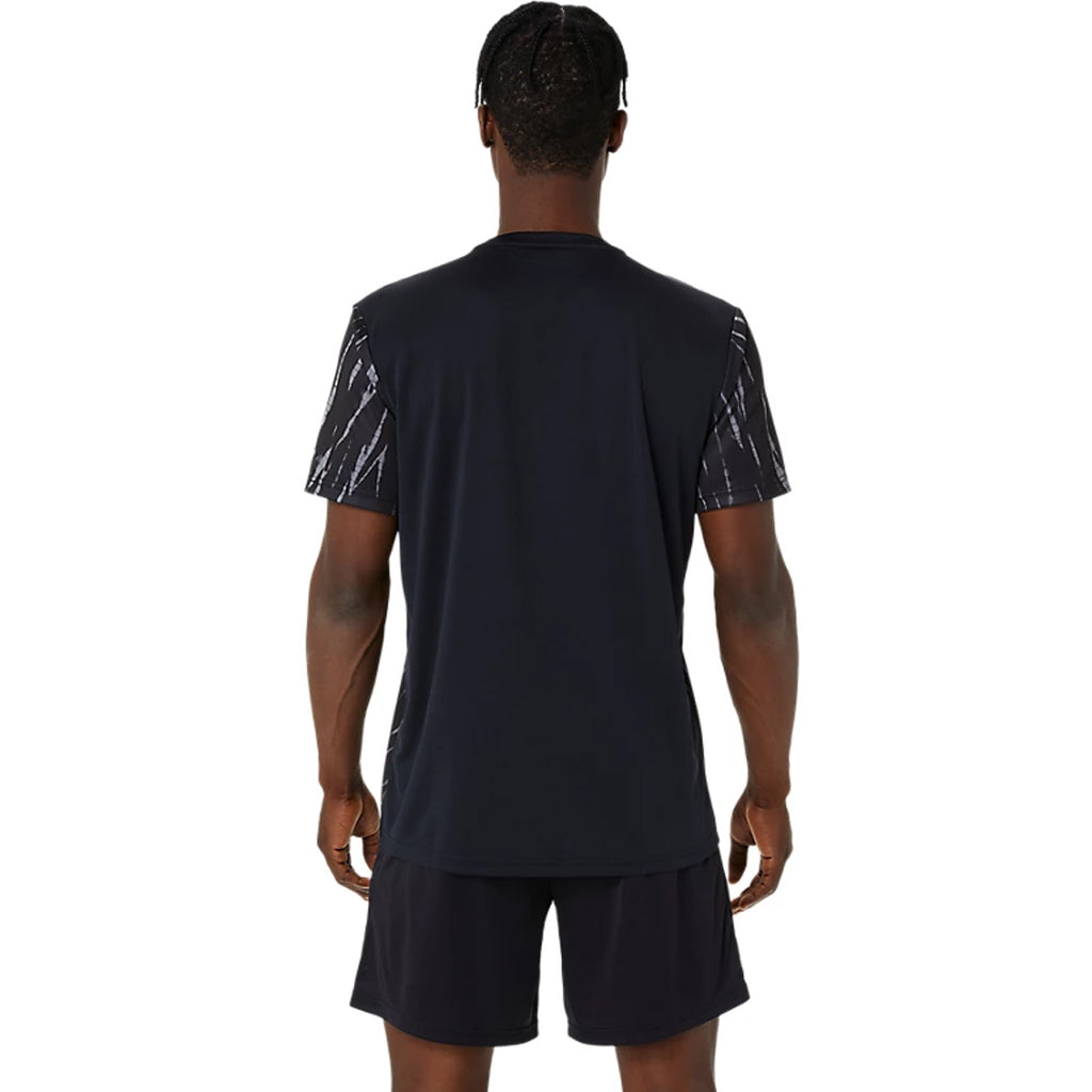 Asics Seasonal All Over Print Men's Running T-Shirt - Performance Black