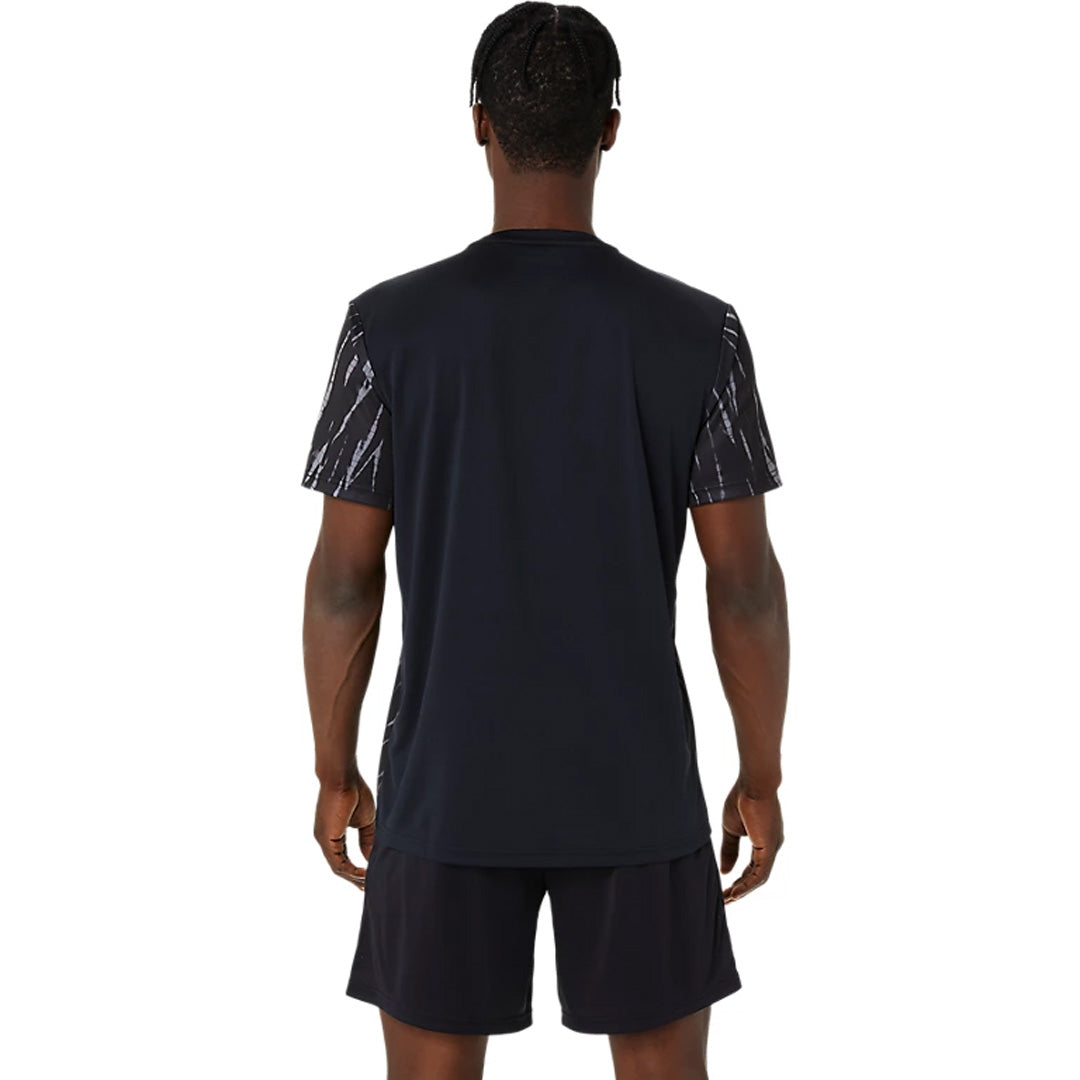 Asics Seasonal All Over Print Men's Running T-Shirt - Performance Black