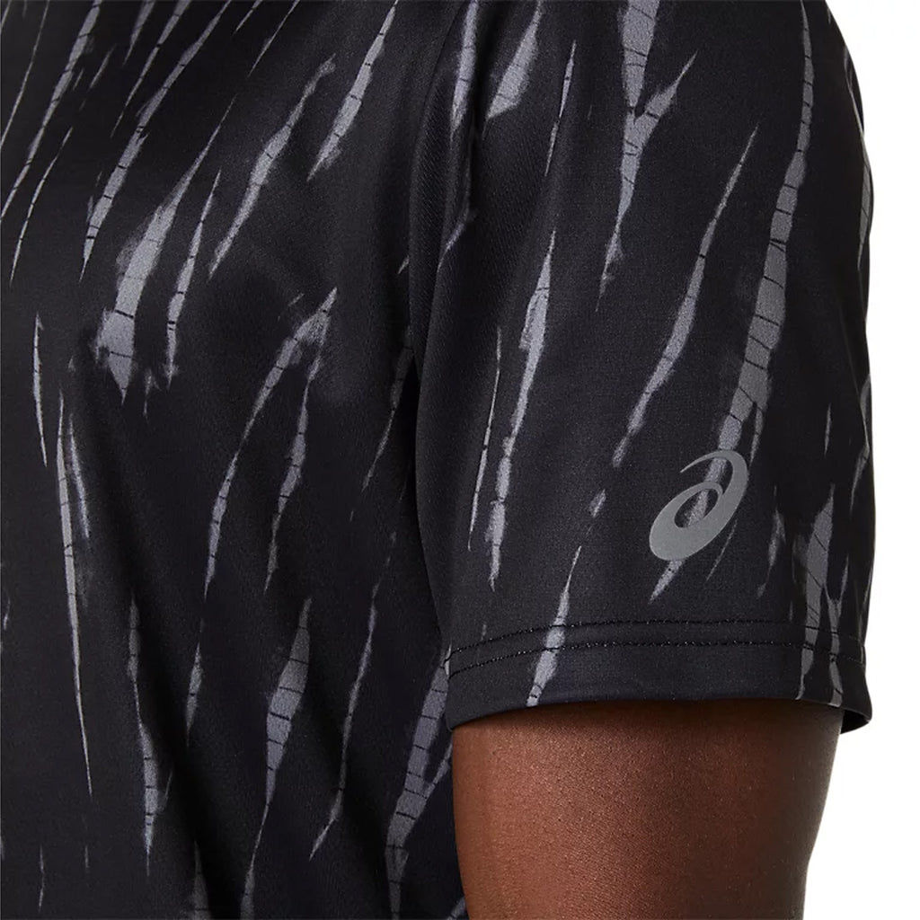 Asics Seasonal All Over Print Men's Running T-Shirt - Performance Black