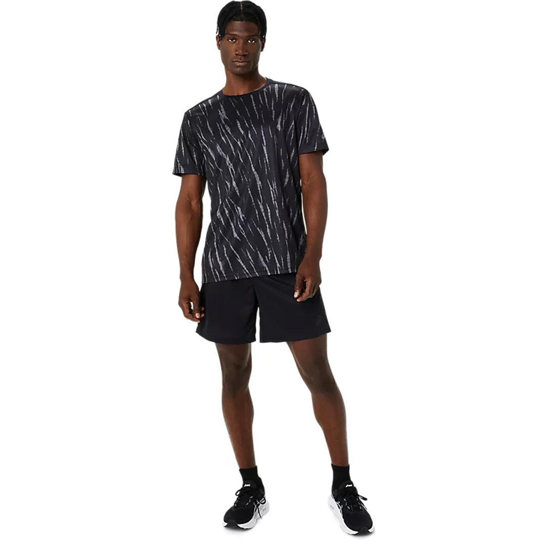 Asics Seasonal All Over Print Men's Running T-Shirt - Performance Black