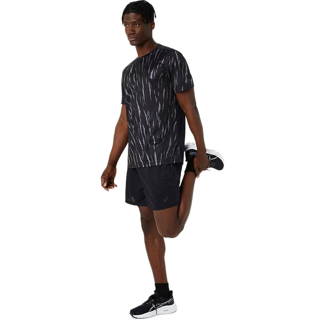 Asics Seasonal All Over Print Men's Running T-Shirt - Performance Black