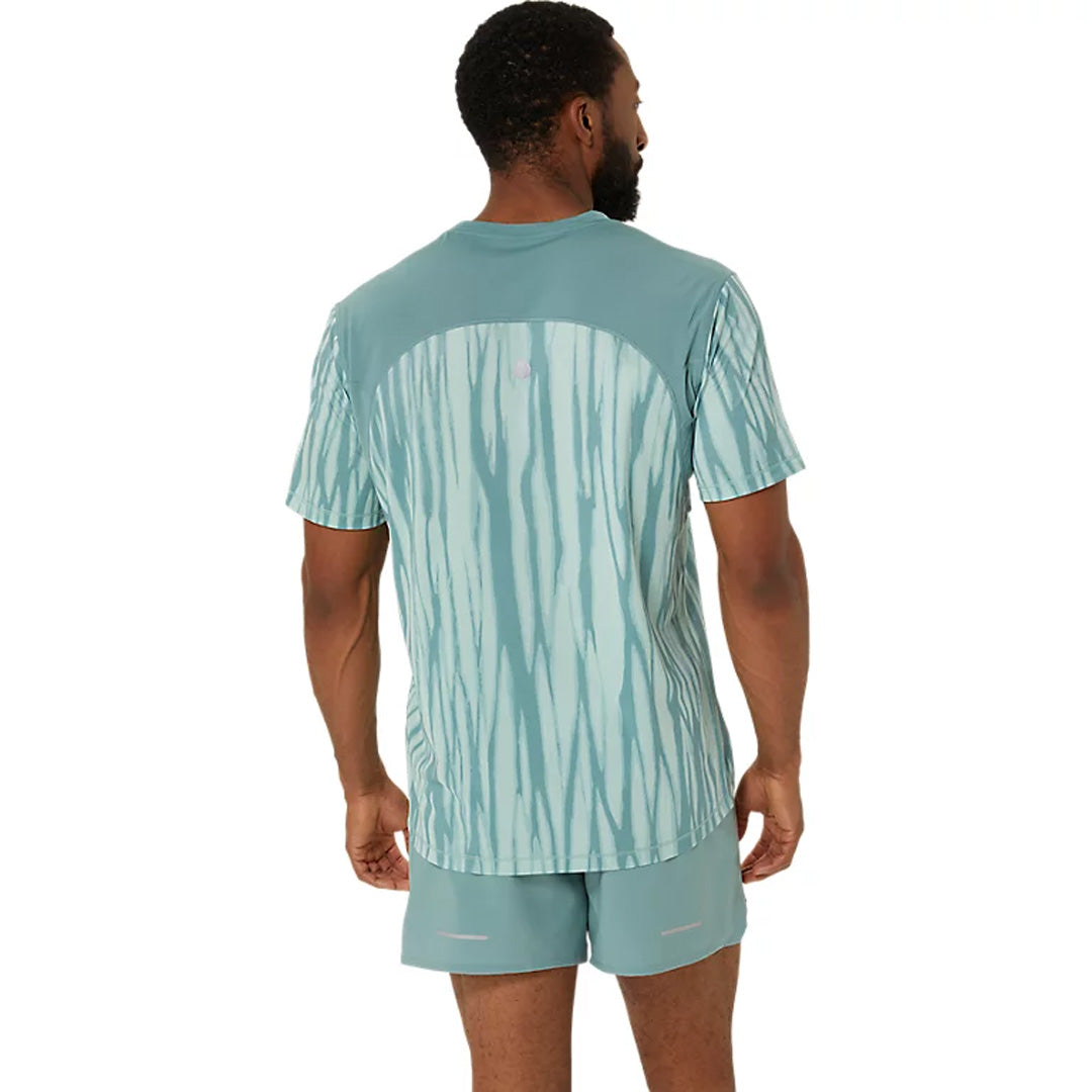 Asics Road All Over Print Men's Running T-Shirt - Light Celadon