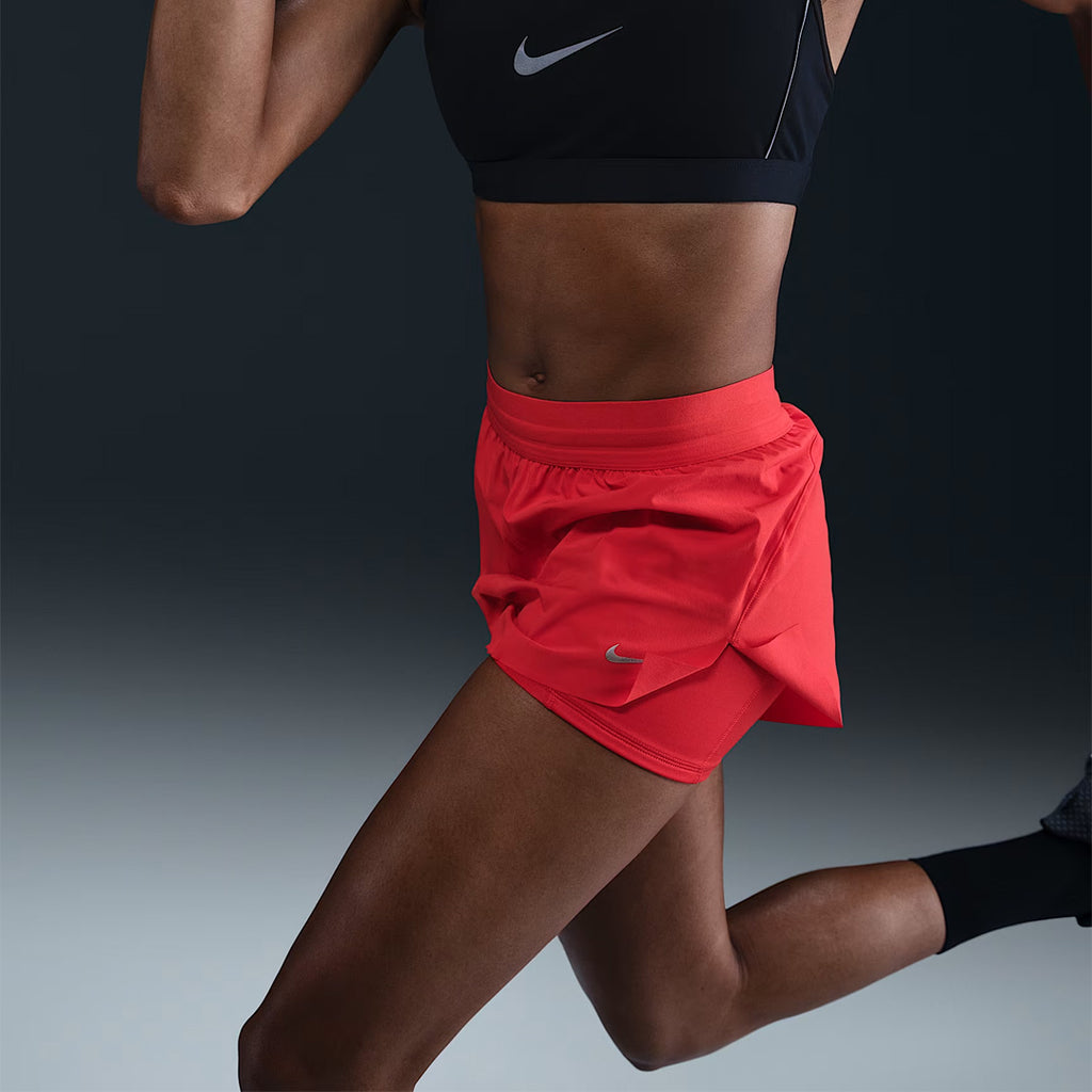Nike Swift Dri-FIT Mid-Rise 2-in-1 Women's Running Shorts - Light Crimson