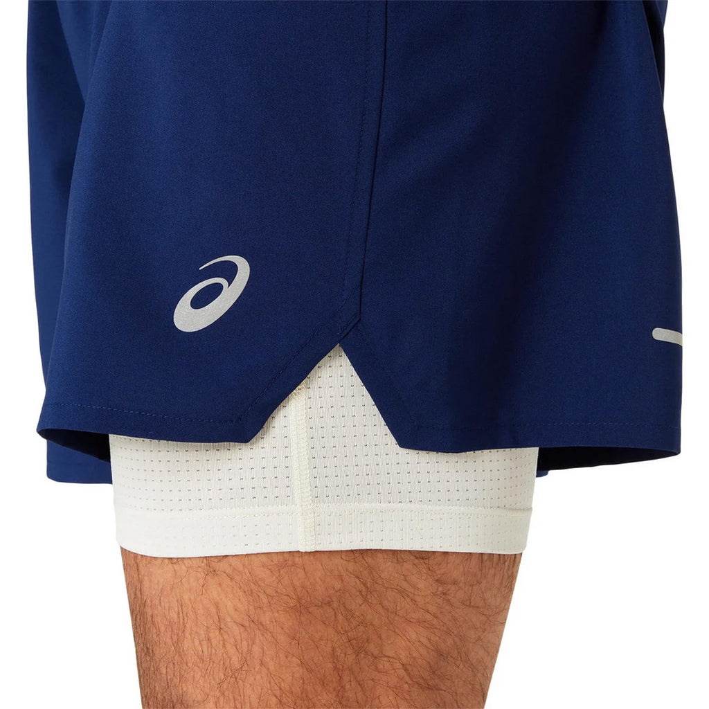 Asics Road 2-in-1 5-inch Men's Running Shorts - Blue Expanse