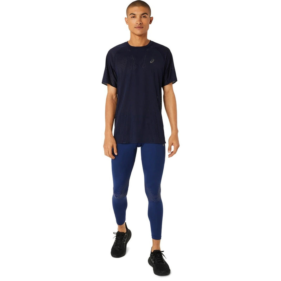 Asics Motion Muscle Support Men's Running Tights - Blue Expanse