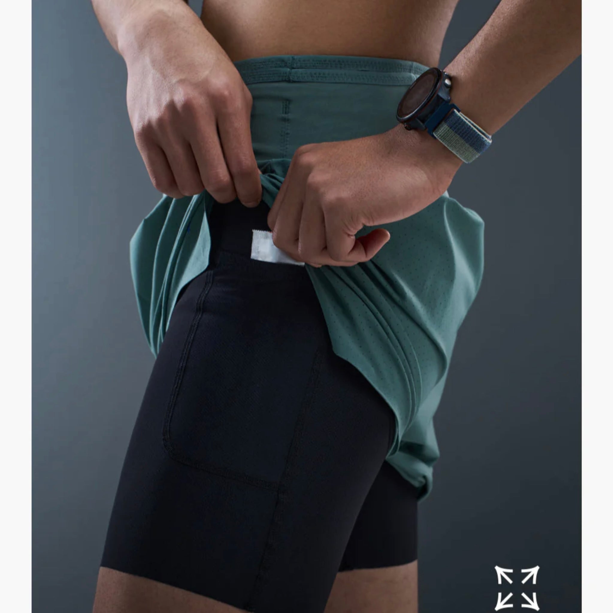 Nedao TrioShorts PowerPouch V3.0 2-in-1 Men’s Running Shorts - Black