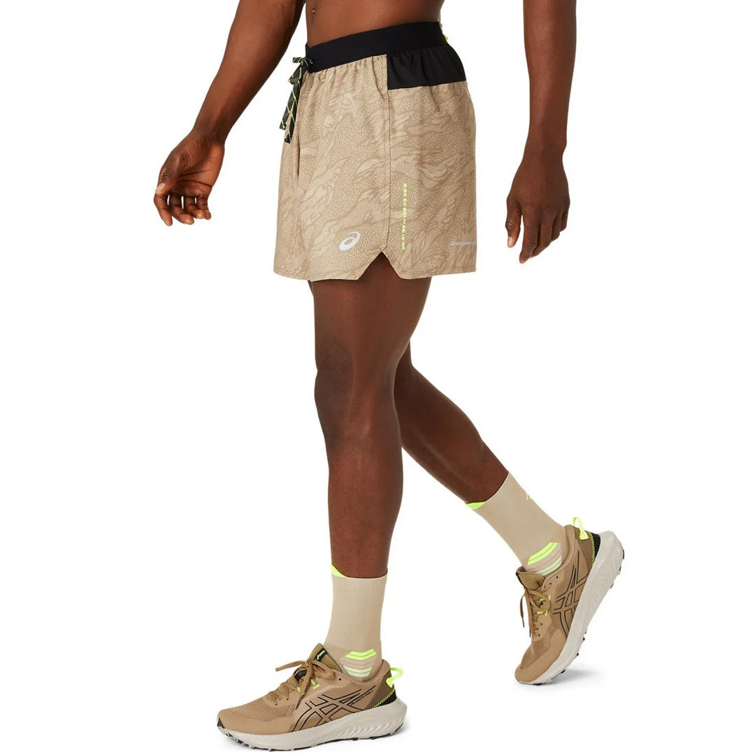 Asics Fujitrail All Over Prints 5-inch Men's Running Shorts - Pepper