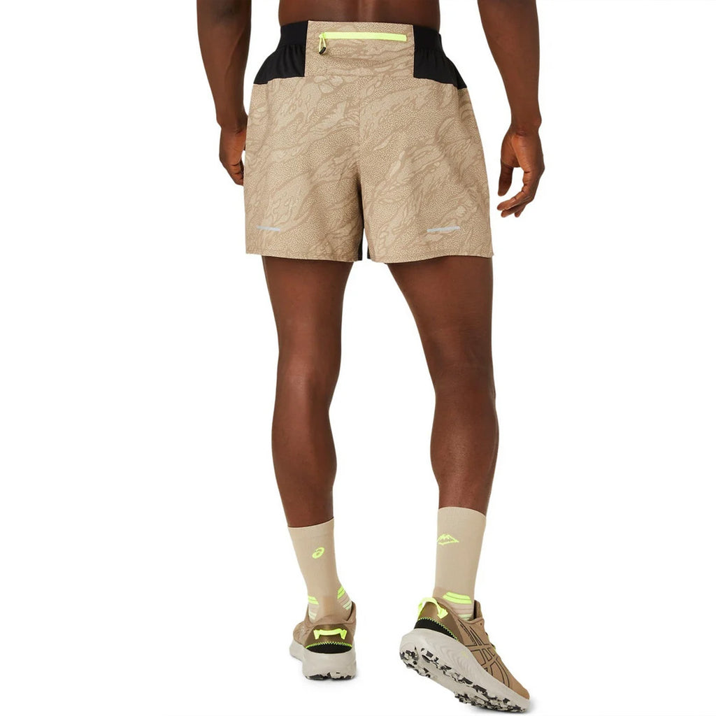 Asics Fujitrail All Over Prints 5-inch Men's Running Shorts - Pepper