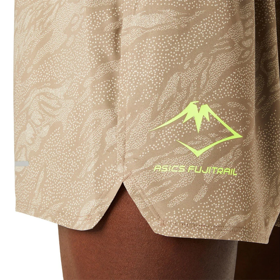 Asics Fujitrail All Over Prints 5-inch Men's Running Shorts - Pepper
