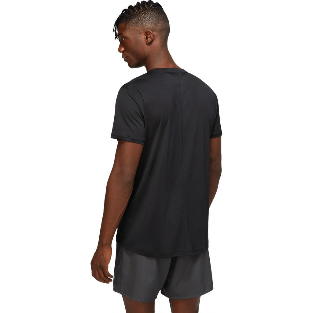 Asics Silver Asics Top Men's Running T-Shirt - Black/Carrier Grey