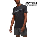Asics Silver Asics Top Men's Running T-Shirt - Black/Carrier Grey