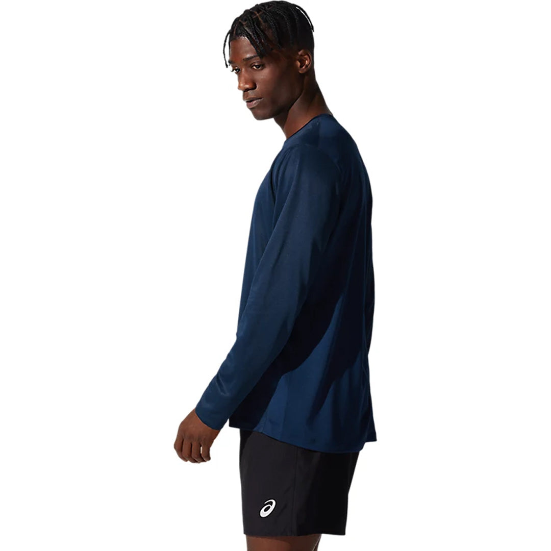 Asics Silver Men's Running T-Shirt Long Sleeve - French Blue