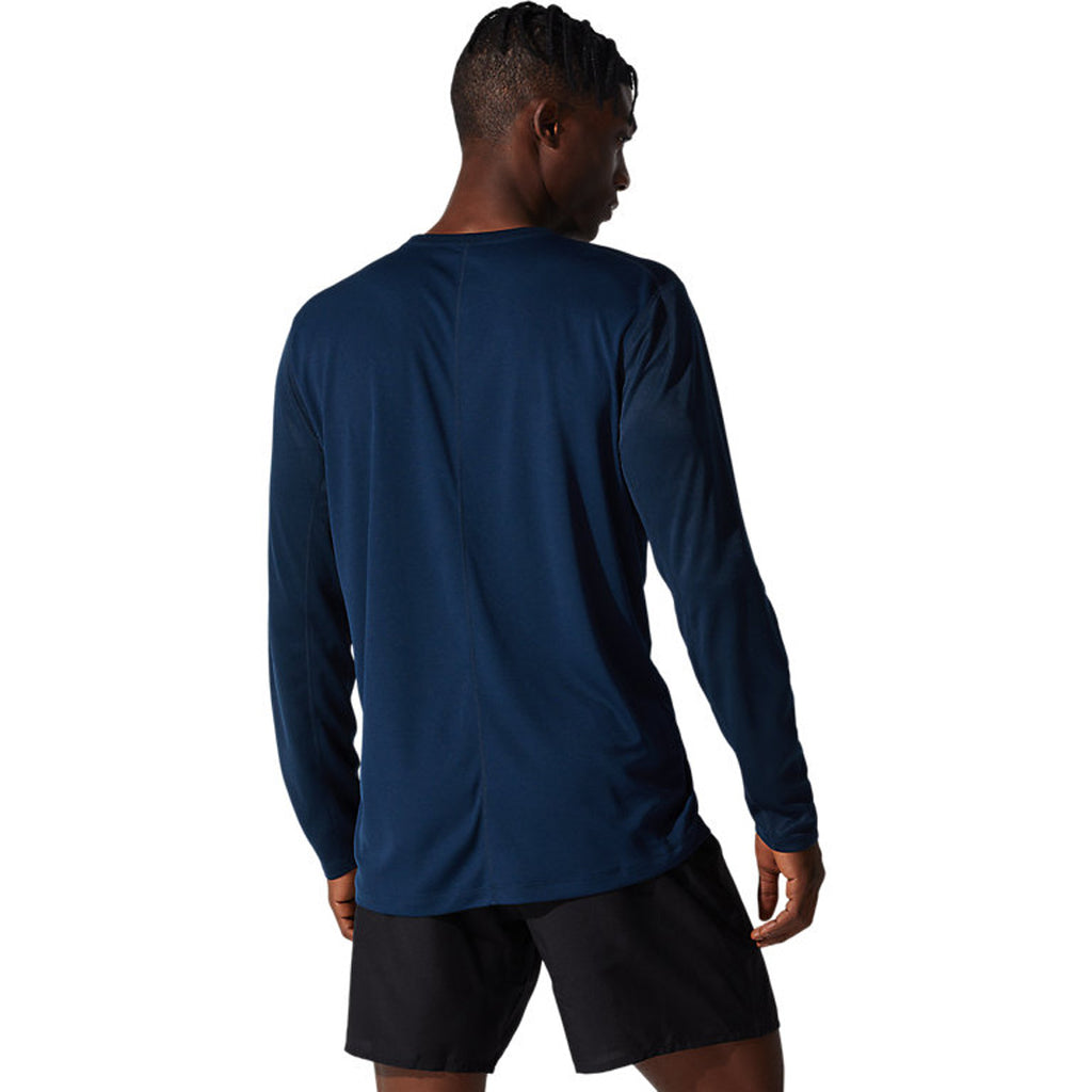 Asics Silver Men's Running T-Shirt Long Sleeve - French Blue