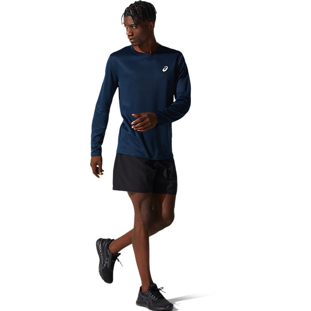 Asics Silver Men's Running T-Shirt Long Sleeve - French Blue