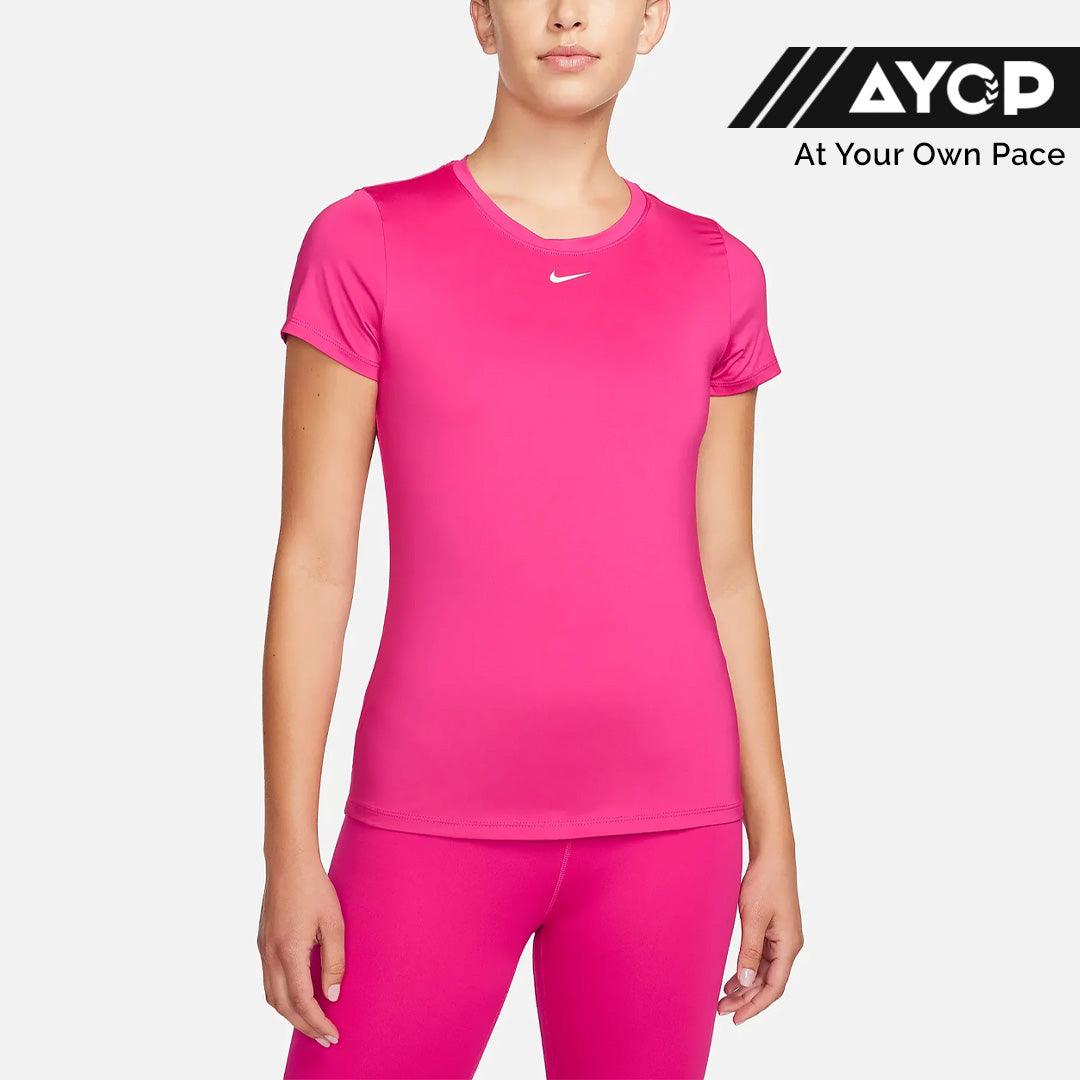 Nike Dri-FIT One Standard Fit Women's Running T-Shirt - Fireberry