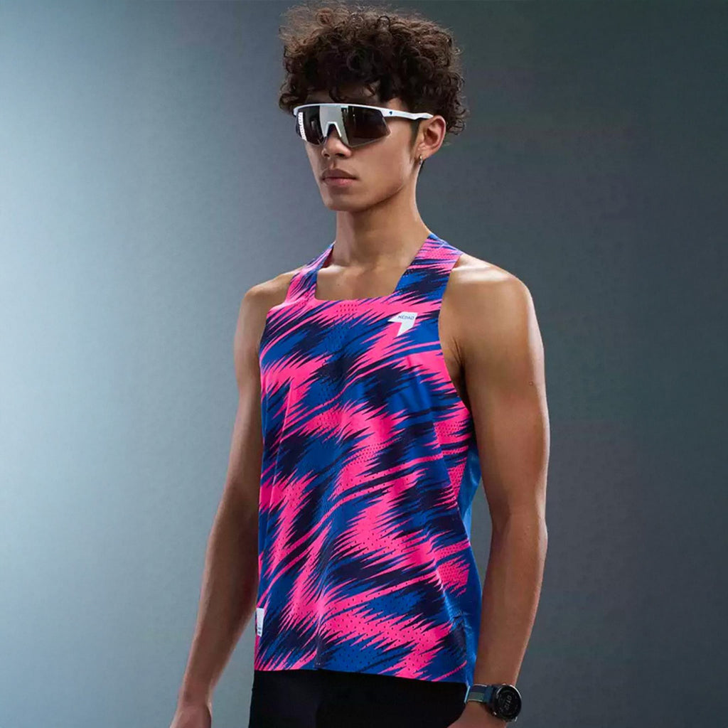 Nedao Men's QiFlow One Cut Vortex Men's Racing Singlet - Neon Storm