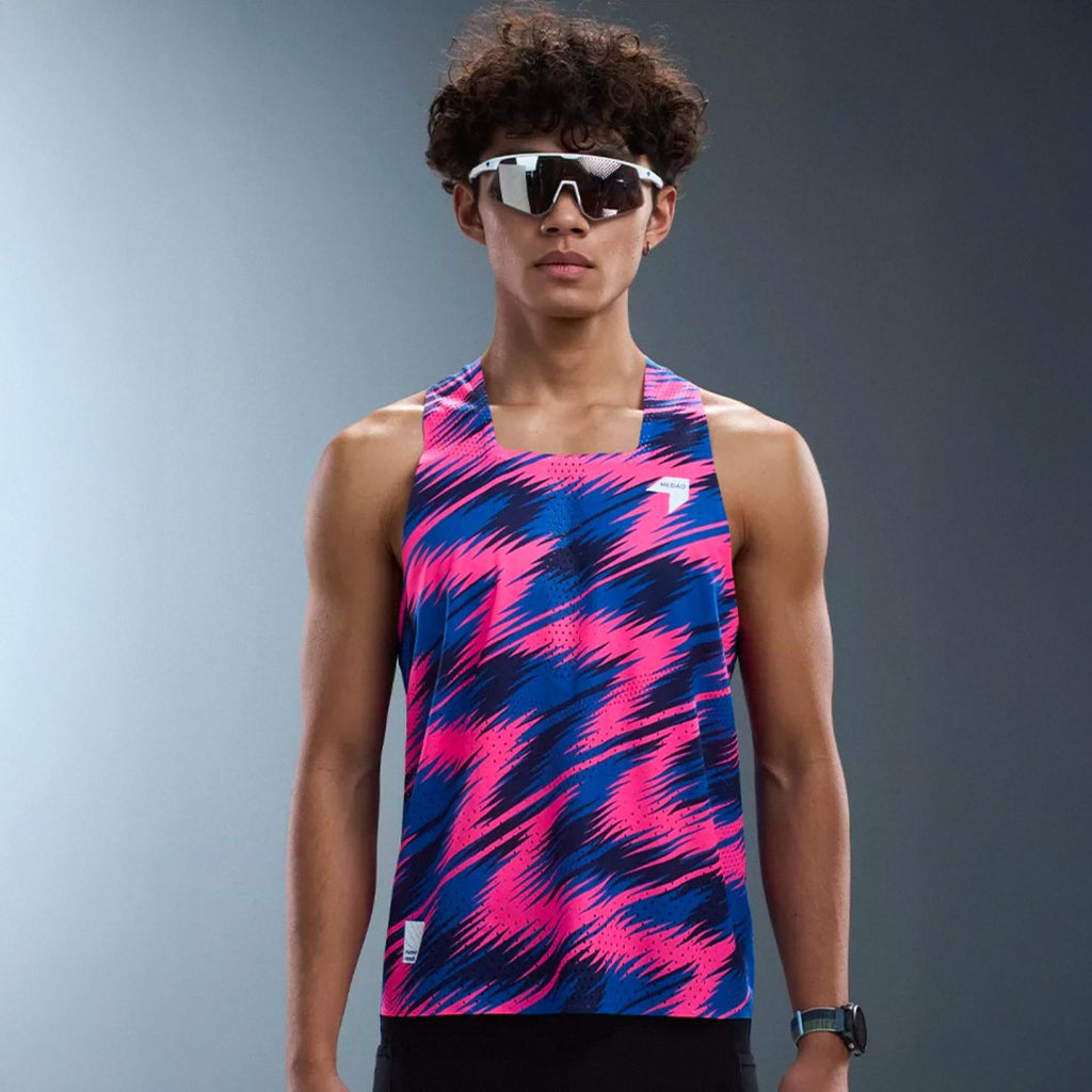 Nedao Men's QiFlow One Cut Vortex Men's Racing Singlet - Neon Storm
