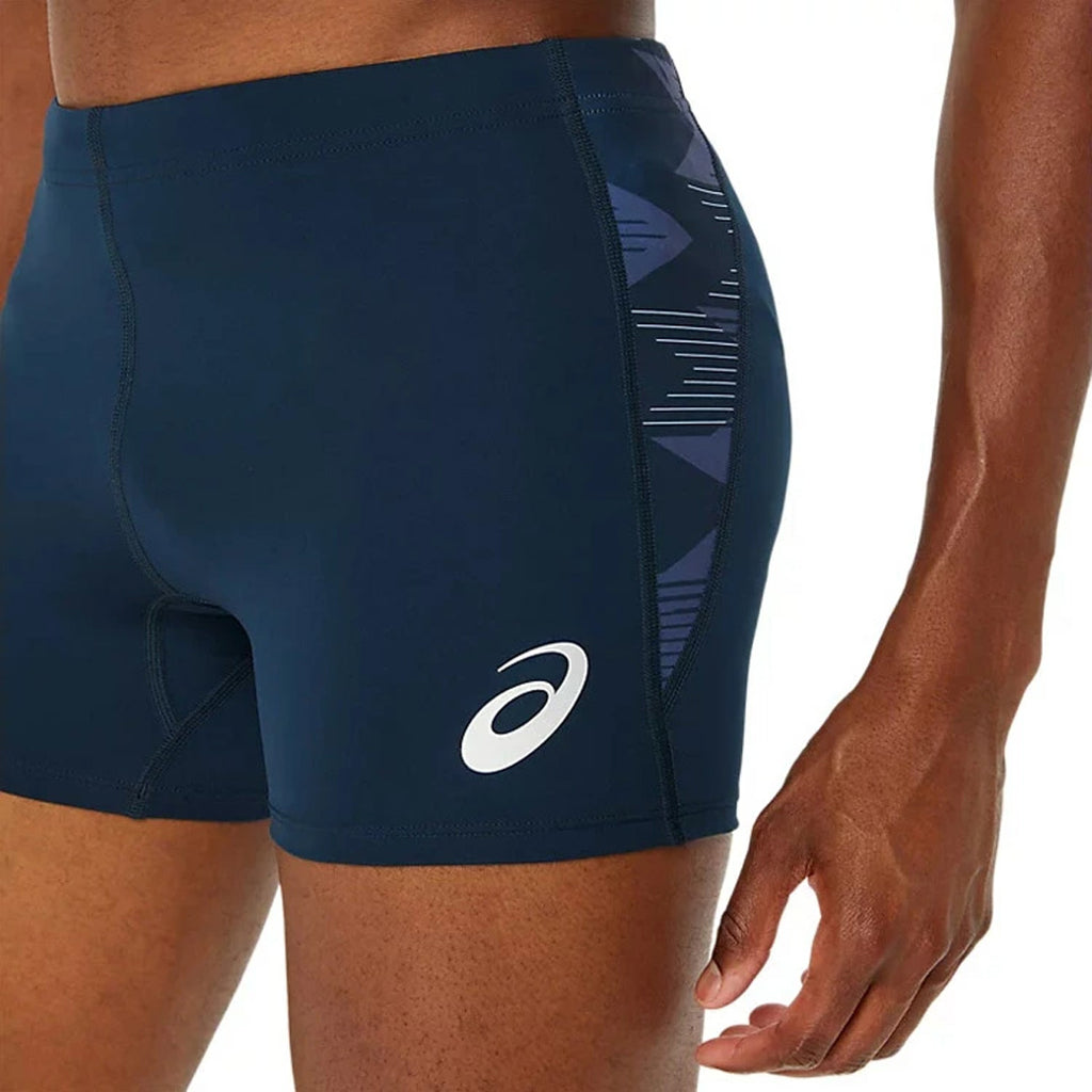 Asics Graphic Tights Men's Running Tights - French Blue