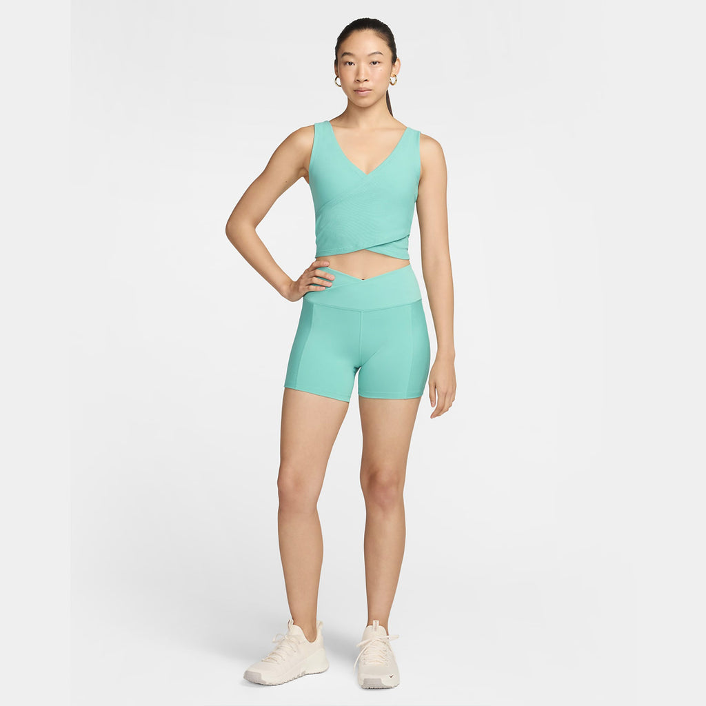 Nike One Fitted Rib Tank Women's Running Tank Top - Green Frost